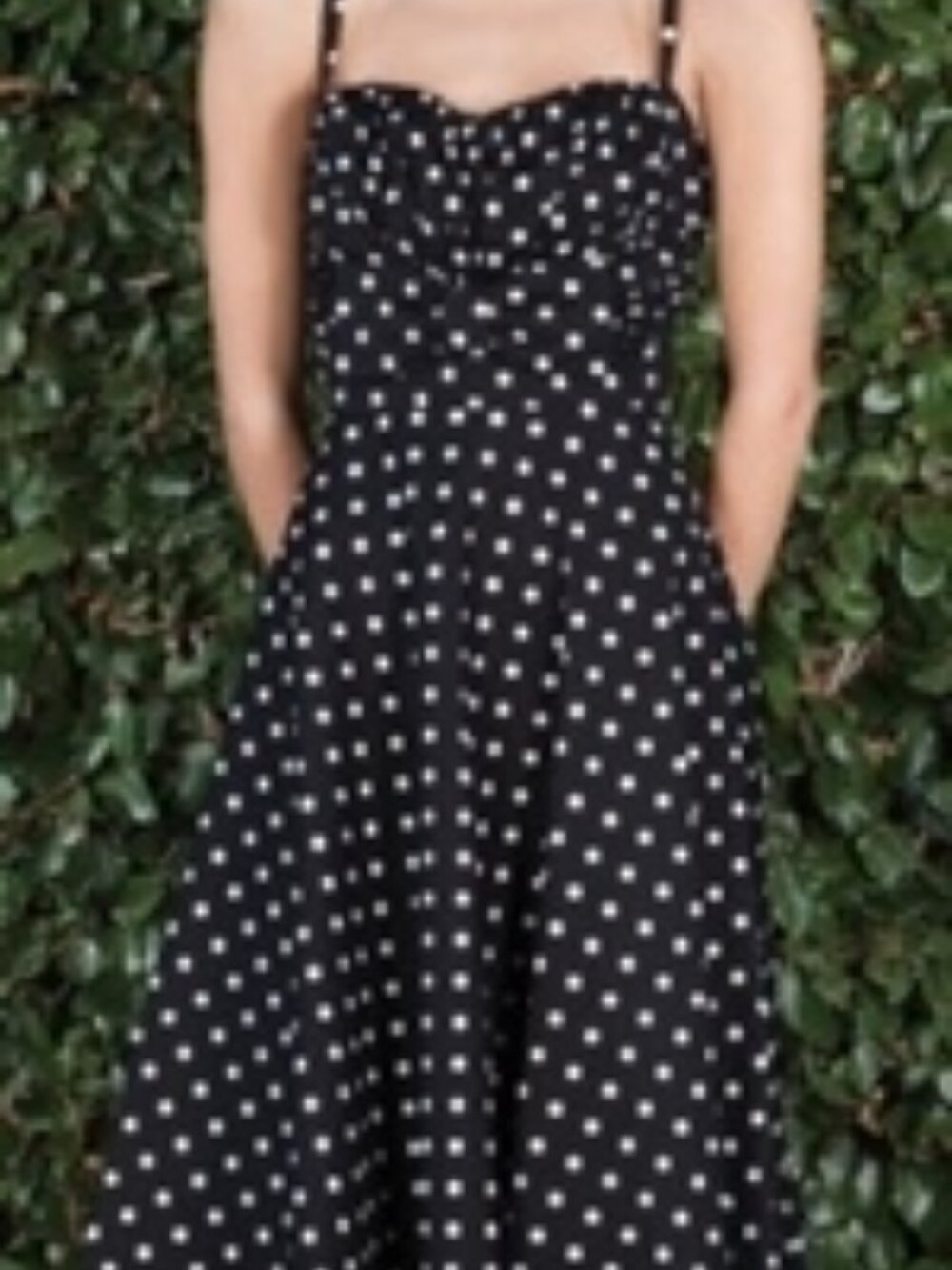 Stop Staring black and white polka dot swing dress